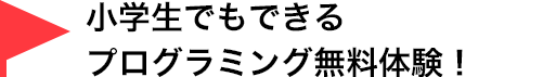 小学生でもできる<br>プログラミング無料体験！